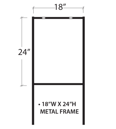 18X24 METAL FRAME_NO RIDER SLOT