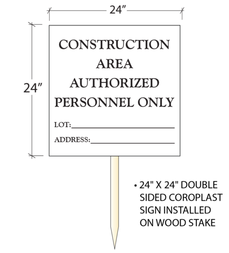 24X24_CONSTRUCTION LOT SIGN_WOOD STAKE